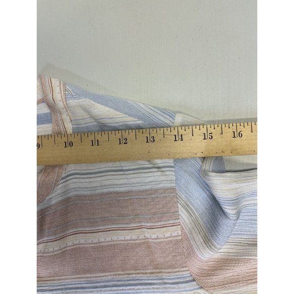 AG Adriano Goldschmeid Claire Shirt Striped Blouse Blue White Red Rayon - Picture 8 of 13